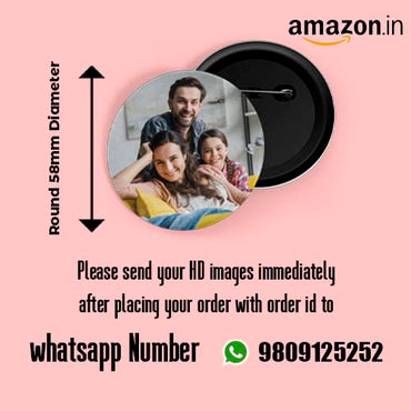 dhcrafts Round Fridge Magnet Red Color Groom Squad With Customised Groom's Photo Glossy Finish Design Pack of 1 (58 mm)