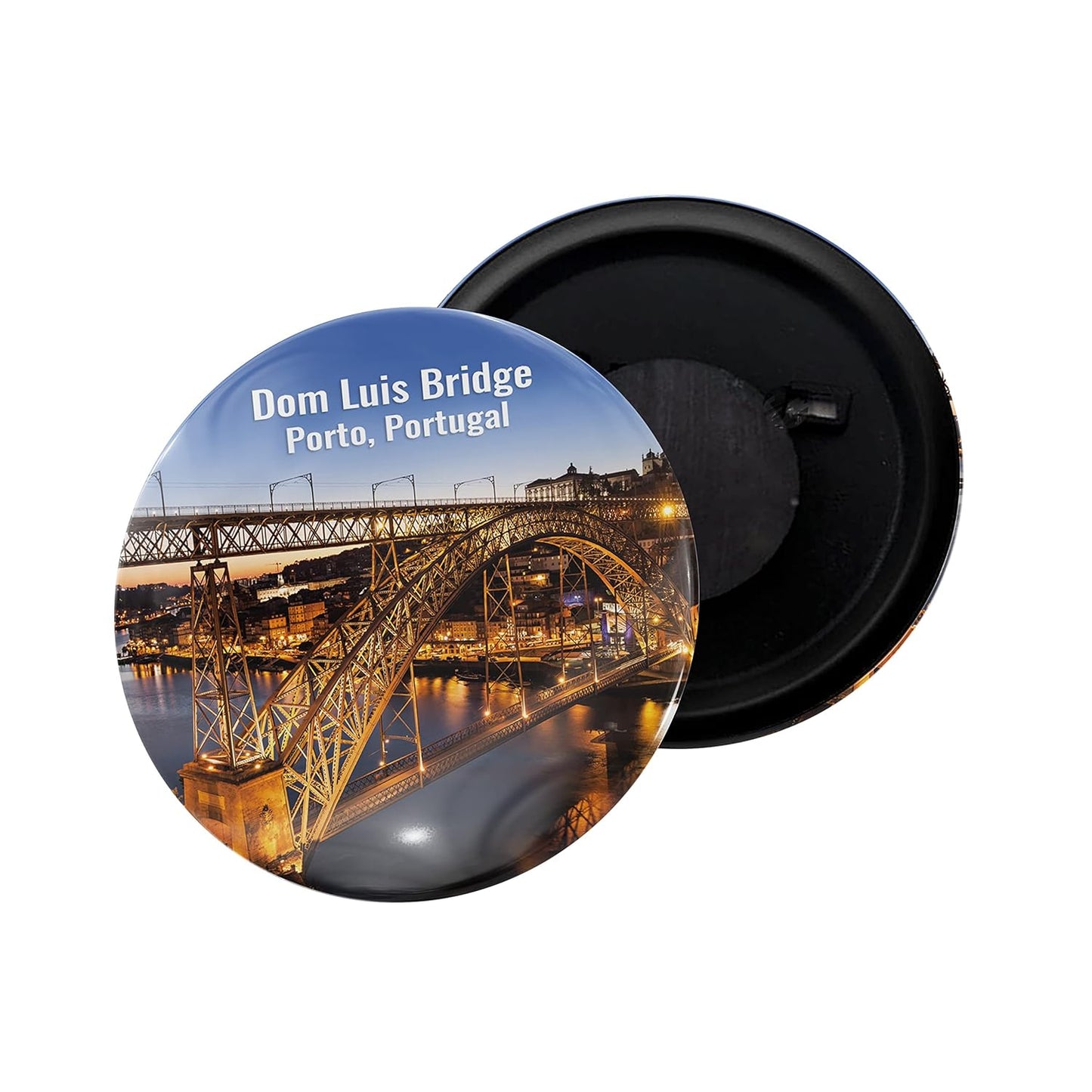 dhcrafts Fridge Magnet Portugal Dom Luis Bridge Porto Glossy Finish Design Pack of 1 (58mm)