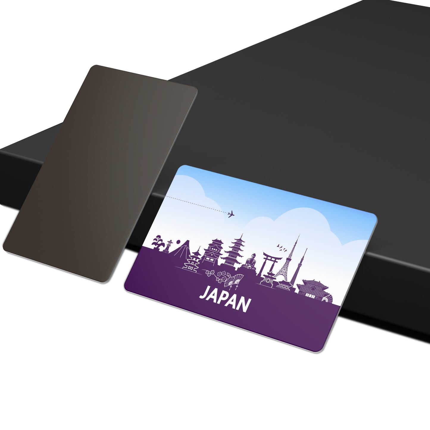 dhcrafts Fridge Magnet Rectangle Acrylic Glass (8.6 x 5.4 cm) Purple Japan Design Pack of 1