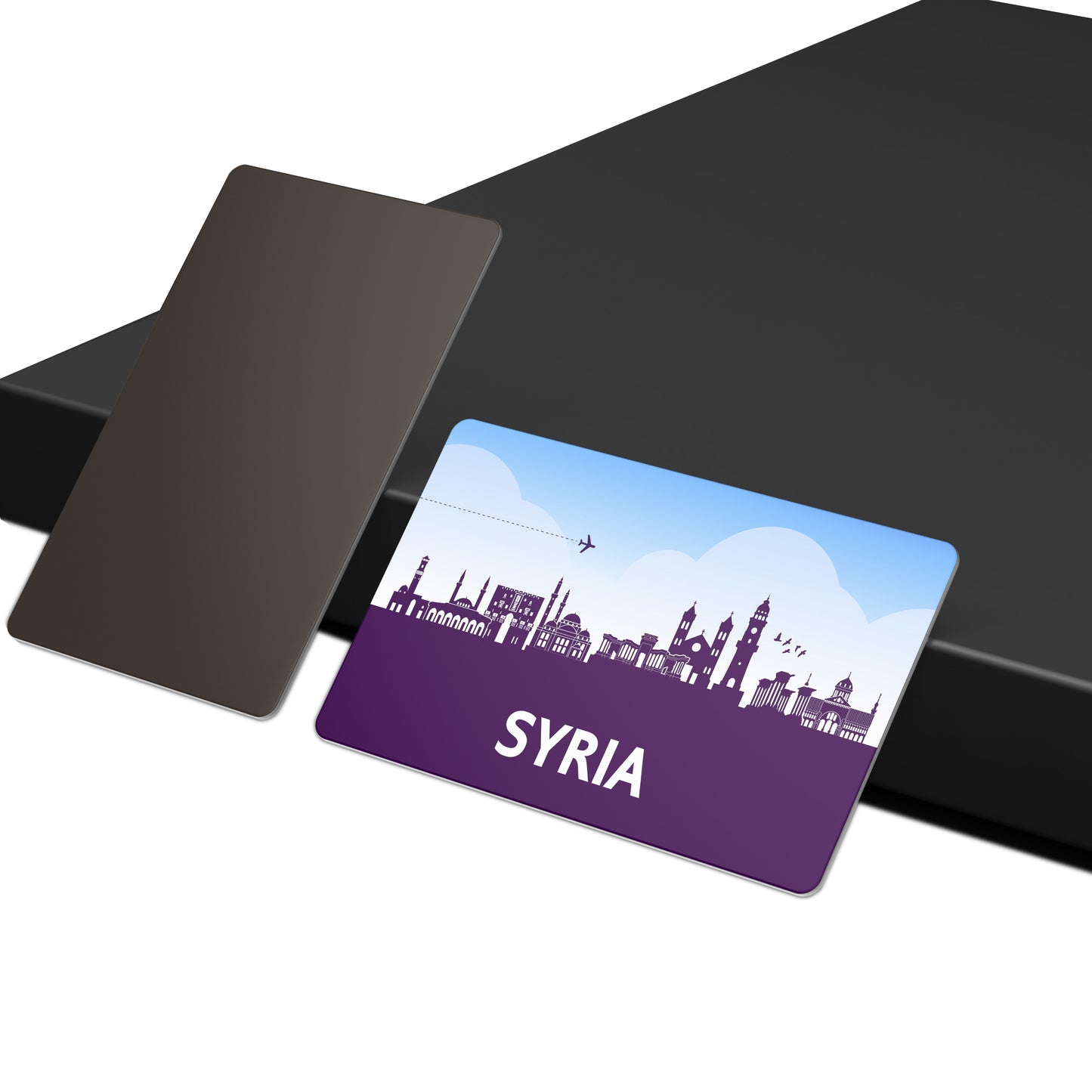 dhcrafts Fridge Magnet Rectangle Acrylic Glass (8.6 x 5.4 cm) Purple Syria Design Pack of 1