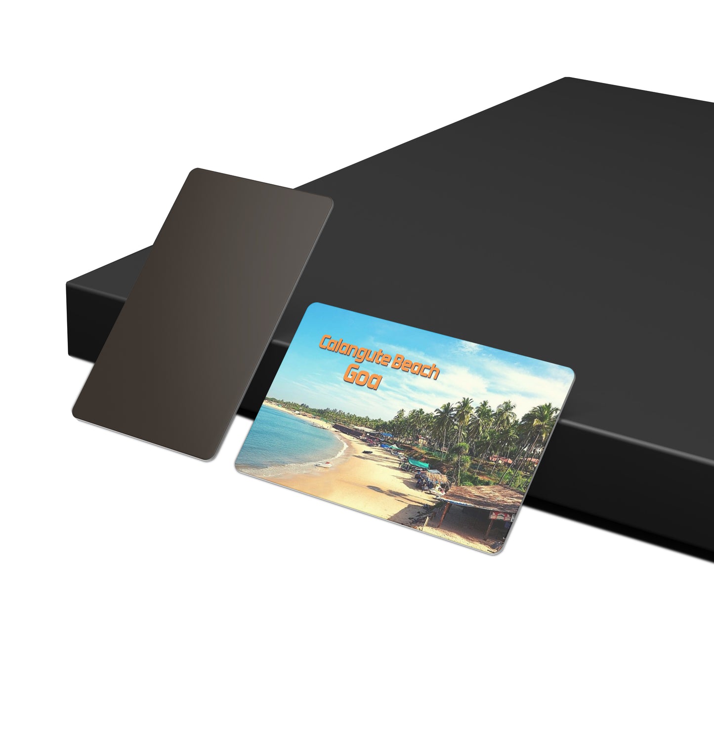 dhcrafts Fridge Magnet Rectangle Acrylic Glass (8.6 x 5.4 cm) Goa Multicolor Calangute Beach Design Pack of 1 (8.6cm x 5.4cm)