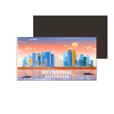 dhcrafts Rectangular Fridge Magnet Multicolor Australia Melbourne Design Pack of 1 (8.6cm x 5.4cm)