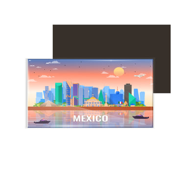 dhcrafts Rectangular Fridge Magnet Multicolor Mexico Design Pack of 1 (8.6cm x 5.4cm)