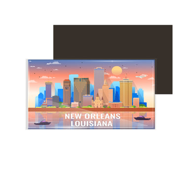 dhcrafts Rectangular Fridge Magnet Multicolor Louisiana New Orleans Design Pack of 1 (8.6cm x 5.4cm)