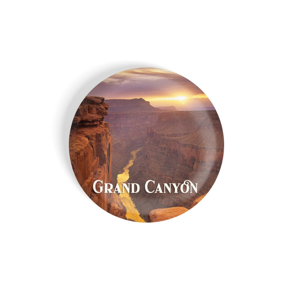 dhcrafts Round Fridge Magnet Multicolor Grand Canton D3 Glossy Finish Design Pack of 1 (58 mm)