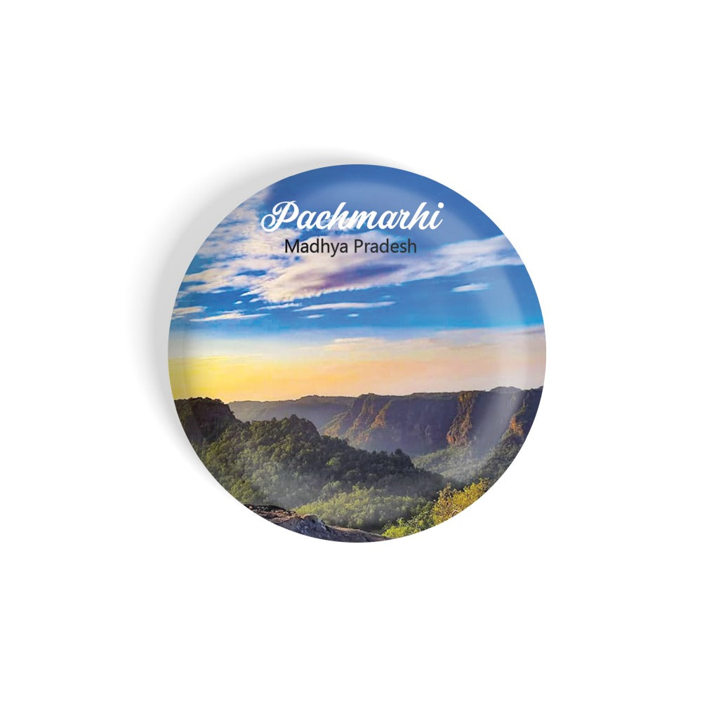 dhcrafts Round Fridge Magnet Multicolour Places Pachmarhi Madhya Pradesh D3 Glossy Finish Design Pack of 1 (58 mm)