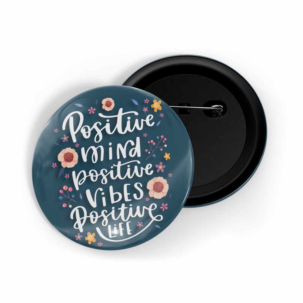 dhcrafts Round Pin Badges White Follow Your Dreams D2 Glossy Finish Design Pack of 1 (58mm)