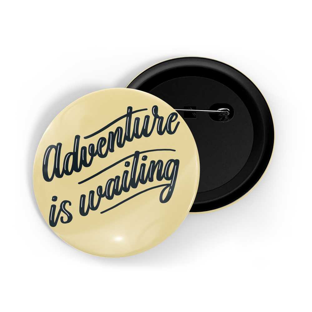 dhcrafts Round Pin Badges Yellow Stay Strong Glossy Finish Design Pack of 1 (58mm)