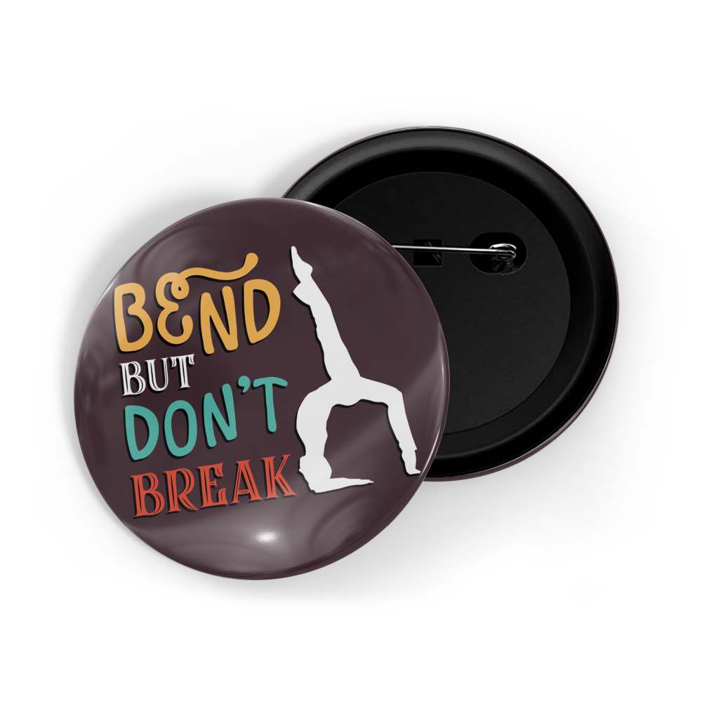 dhcrafts Round Pin Badges White Whatever You Do In Life Yoga Shows How To Do Better D7 Glossy Finish Design Pack of 1 (58mm)