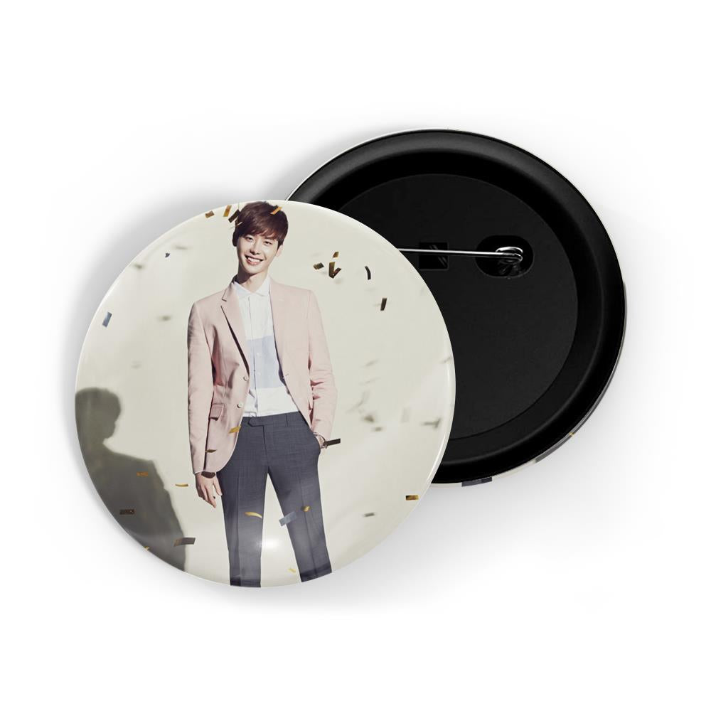 dhcrafts Round Pin Badges Multicolor Lee Min-ho D6 Glossy Finish Design Pack of 1 (58mm)