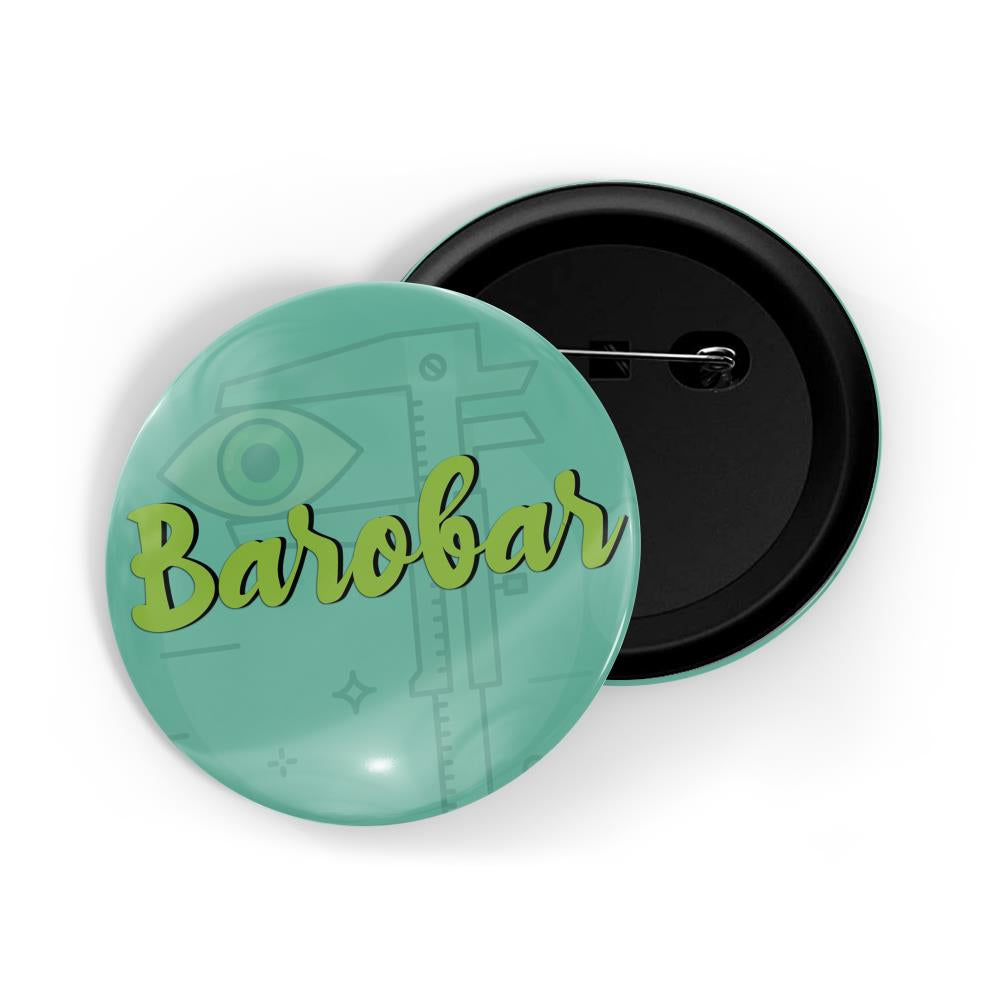 dhcrafts Round Pin Badges Yellow Marathi slags / Language / words / sentence Naadkhula Glossy Finish Design Pack of 1 (58mm)