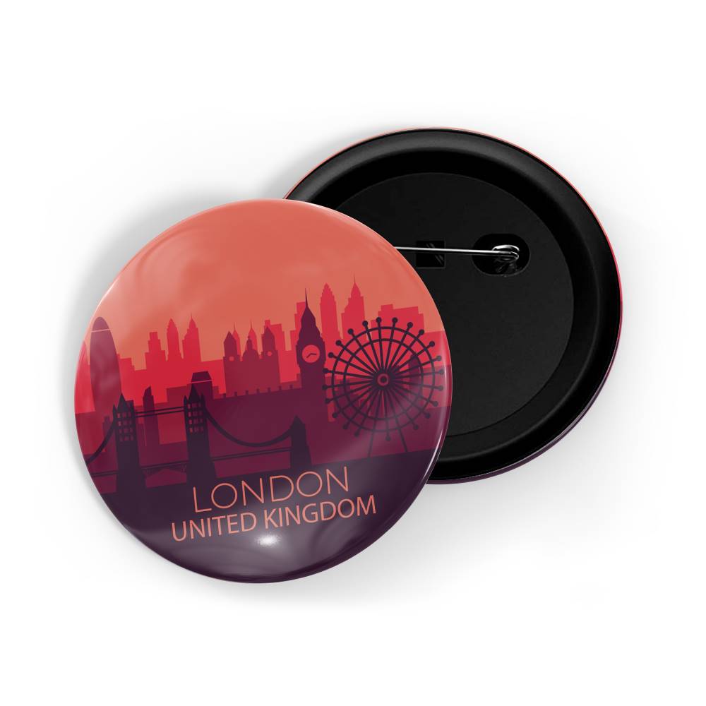 dhcrafts Round Pin Badges Blue Color Places Sri Lanka D2 Asia Glossy Finish Design Pack of 1 (58mm)