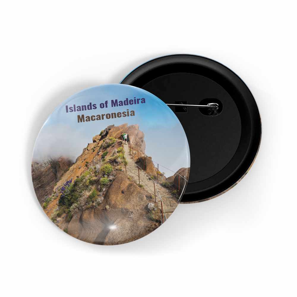 dhcrafts Round Pin Badge Multicolor Famous Tourist Place Romantic Canal Amsterdam Glossy Finish Design Pack of 1 (58mm)