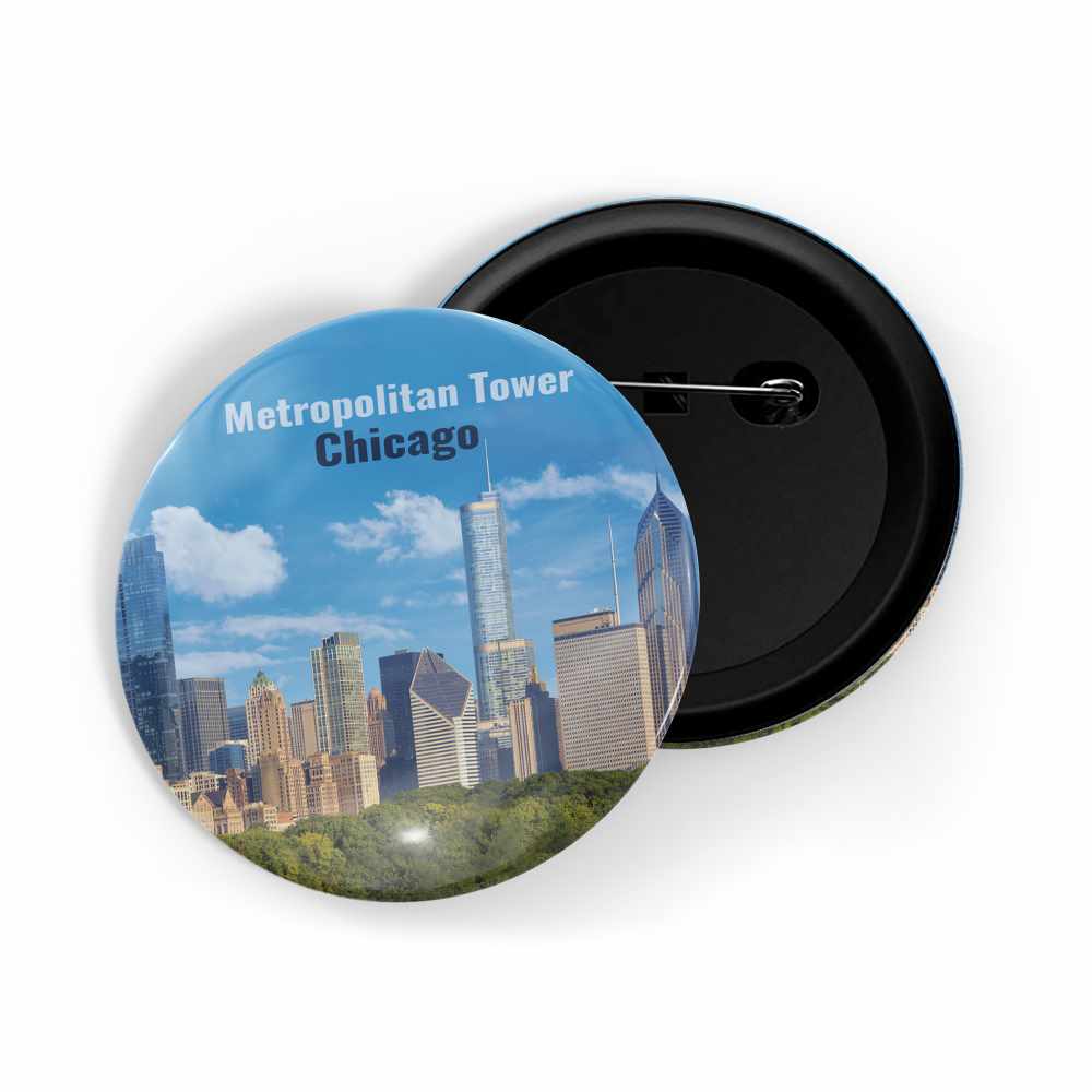 dhcrafts Round Pin Badge Multicolor Famous Tourist Place Sanctuary Of The Truth Thailand Glossy Finish Design Pack of 1 (58mm)