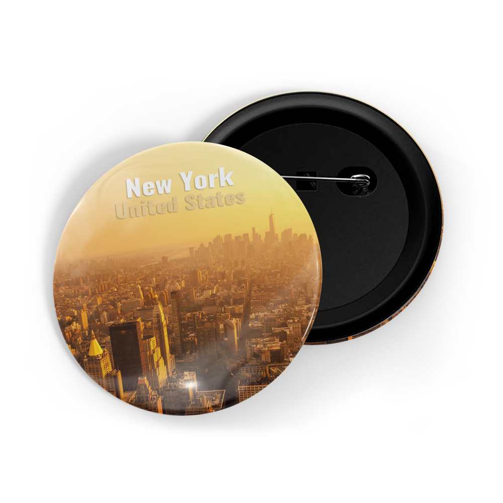 dhcrafts Round Pin Badge Multicolor Famous Tourist Place Sheikh Zayed Grand Mosque United Arab Emirates D3 Glossy Finish Design Pack of 1 (58mm)