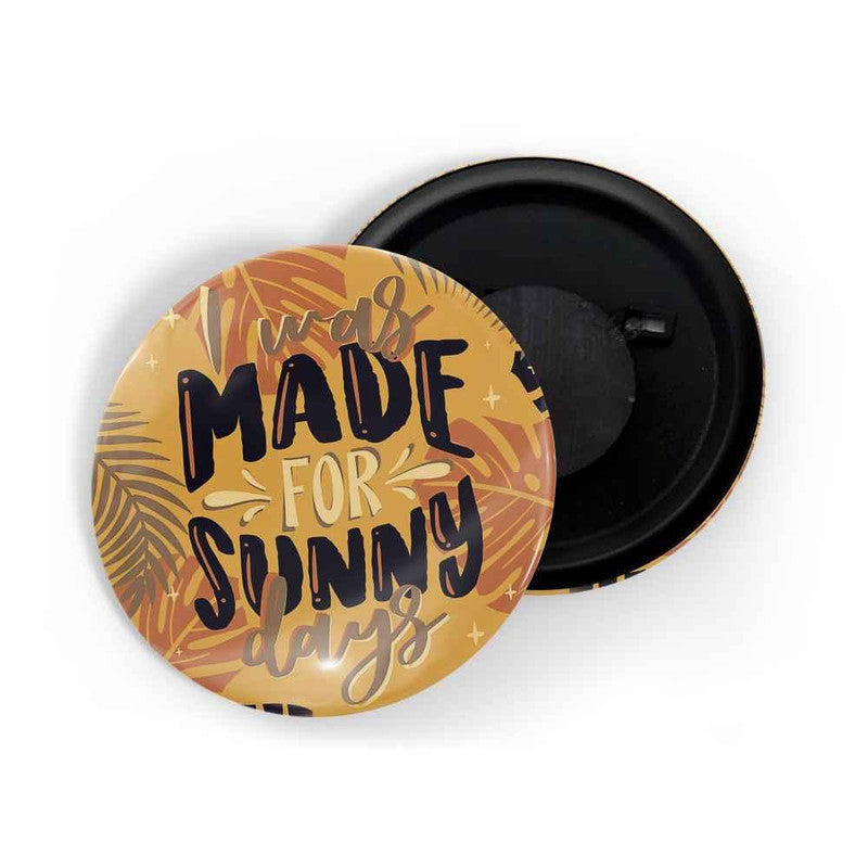 dhcrafts Yellow color Round Fridge Magnet Made For Sunny Glossy Finish Design Packof 1 (75 mm)