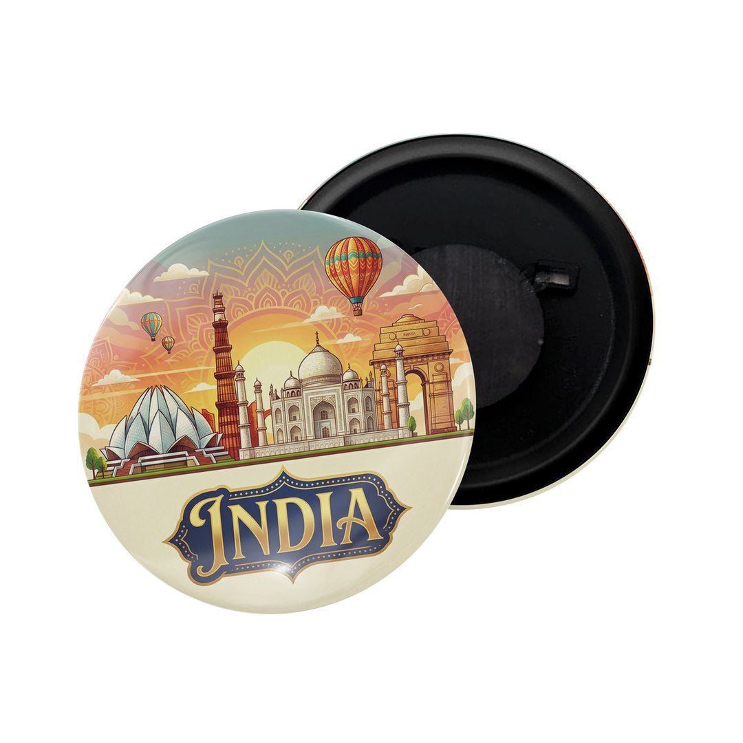 dhcrafts Fridge Magnet Blue Color India Glossy Finish Design Pack of 1