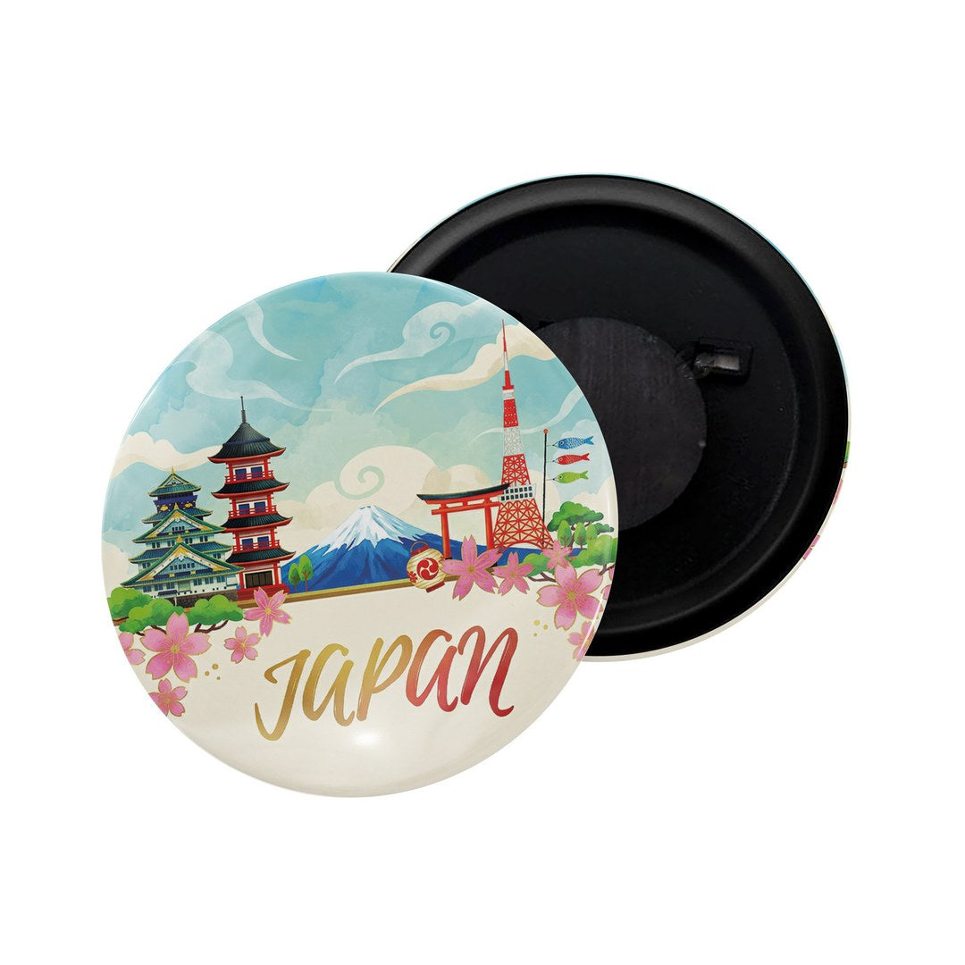 dhcrafts Fridge Magnet Blue Color Japan Glossy Finish Design Pack of 1