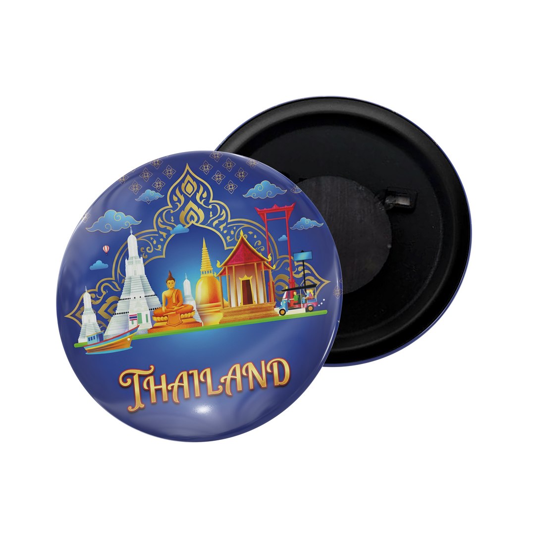 dhcrafts Fridge Magnet Blue Color Thailand Glossy Finish Design Pack of 1