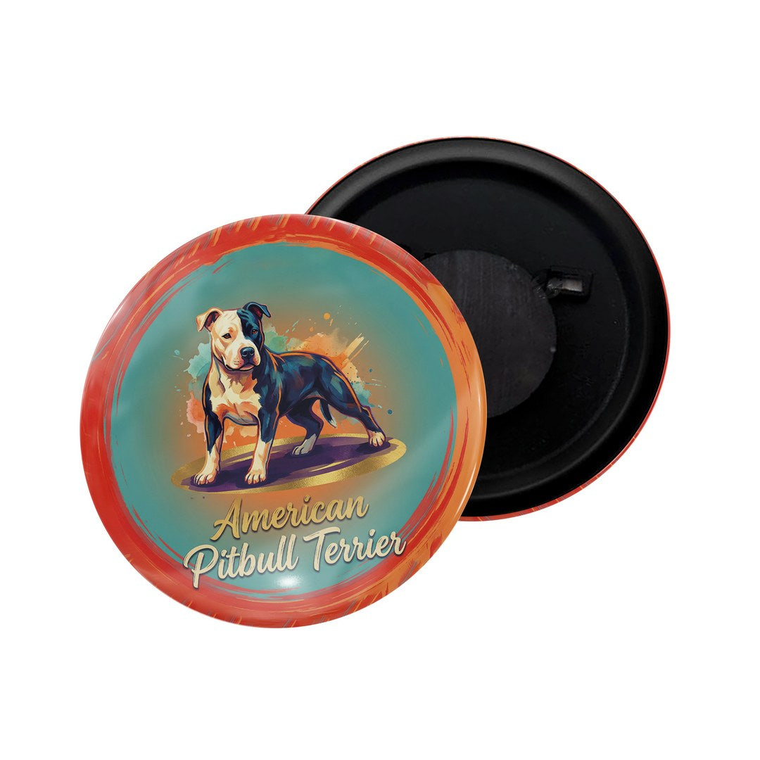 dhcrafts Fridge Magnet Grey Color American Pitubull Terrier Pet Dog Glossy Finish Design Pack of 1