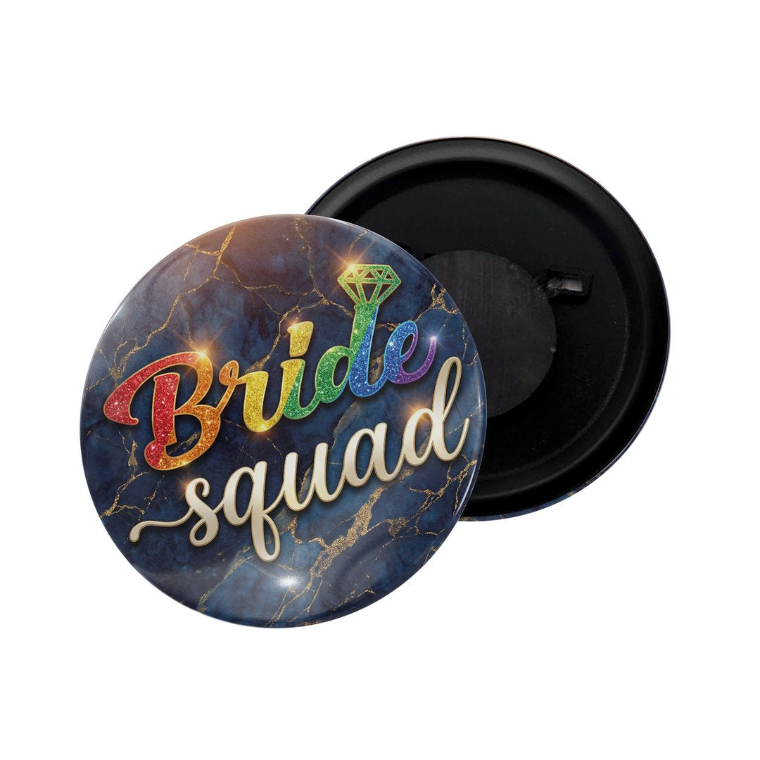 dhcrafts Fridge Magnet Black Color LGBTQ Bride Squad D8 Glossy Finish Design Pack of 1