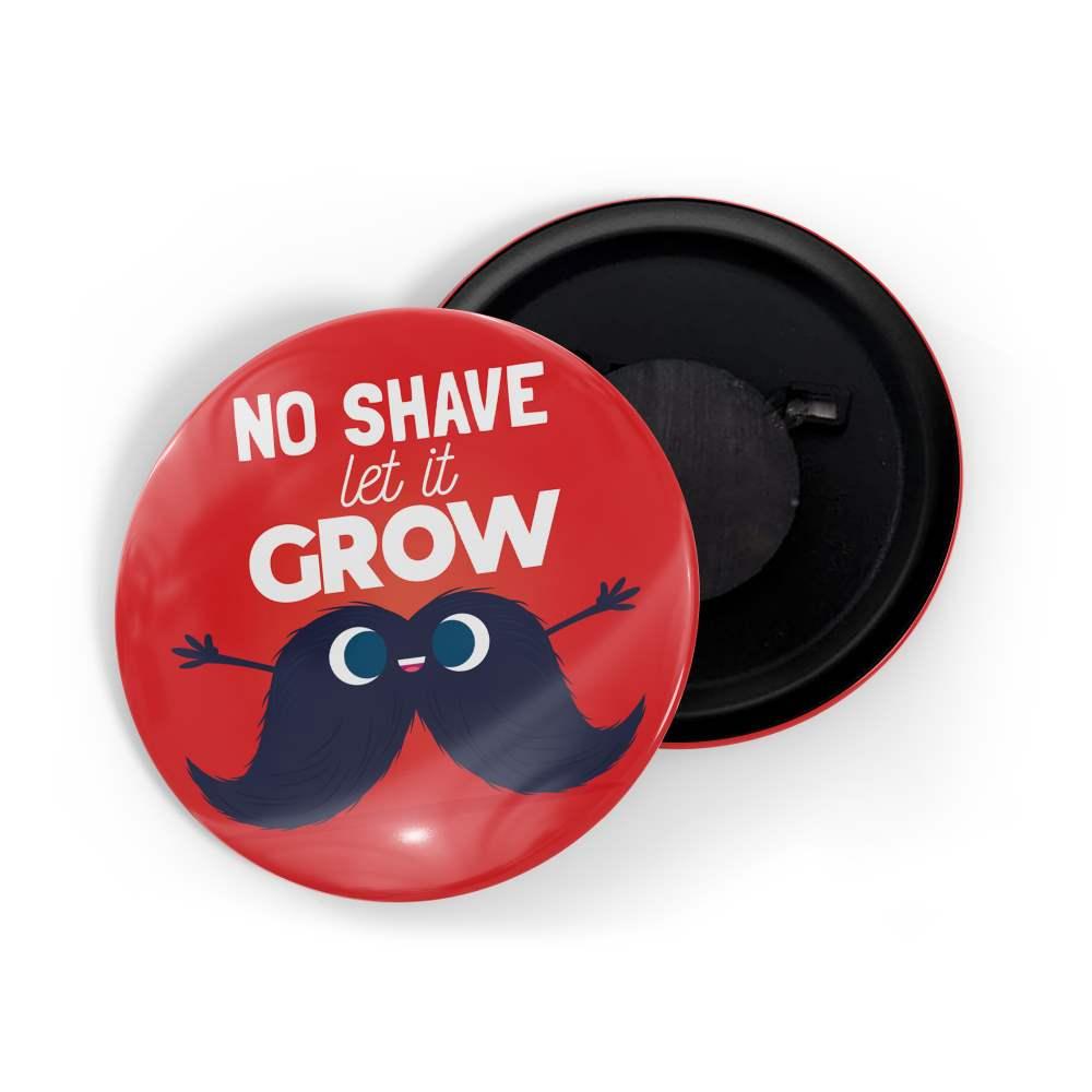 dhcrafts Fridge Magnet Red No Shave November D2 Glossy Finish Design Pack of 1
