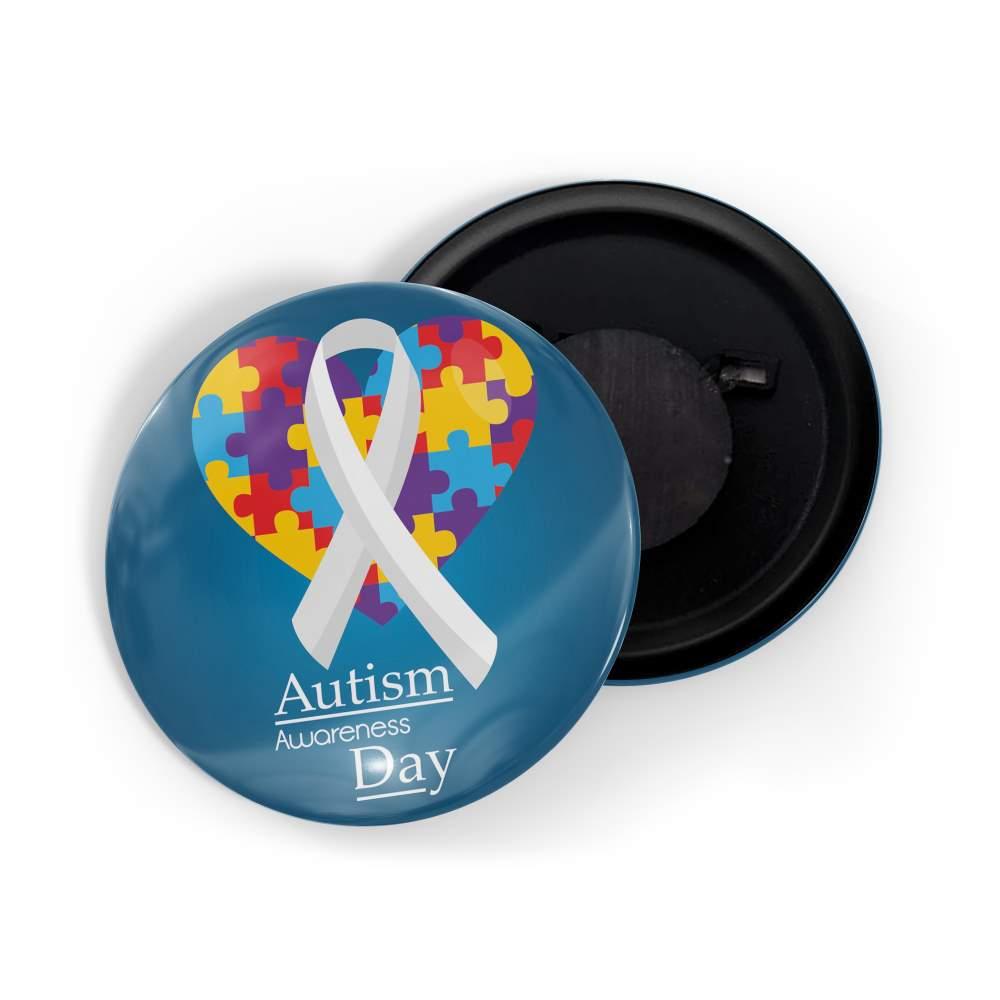 dhcrafts Fridge Magnet Blue Autism Awareness Day Glossy Finish Design Pack of 1