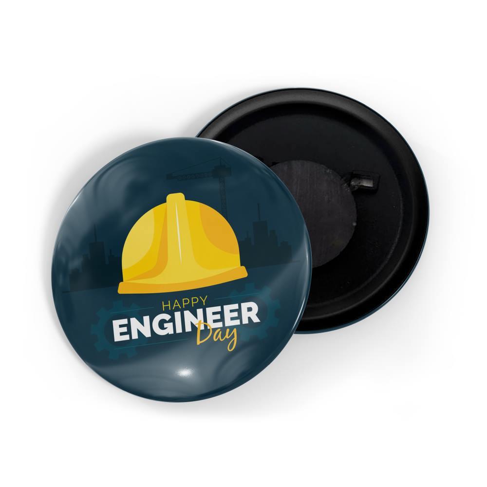 dhcrafts Fridge Magnet Blue Engineer's Day D3 Glossy Finish Design Pack of 1