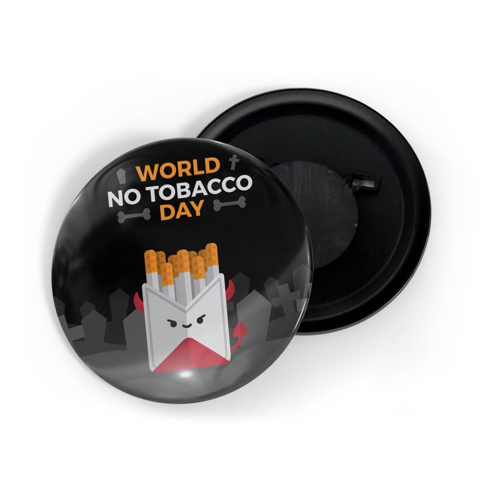 dhcrafts Fridge Magnet Black World No Tobacco Day Glossy Finish Design Pack of 1
