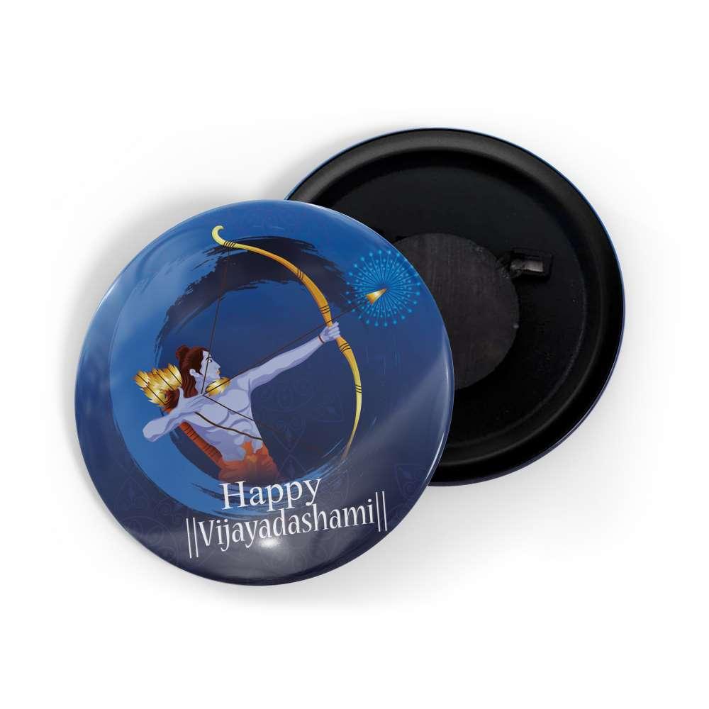 dhcrafts Fridge Magnet Blue Dushera/Vijayadashmi D2 Glossy Finish Design Pack of 1