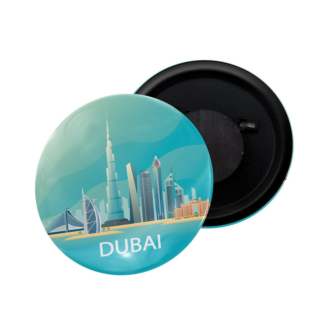 dhcrafts Fridge Magnet Multicolor Dubai D2 Glossy Finish Design Pack of 1