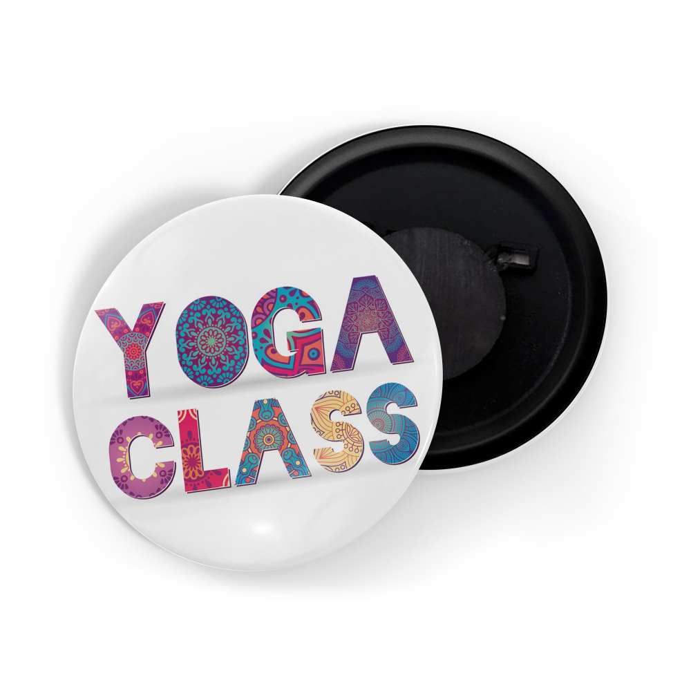 dhcrafts Fridge Magnet White Yoga Class D12 Glossy Finish Design Pack of 1
