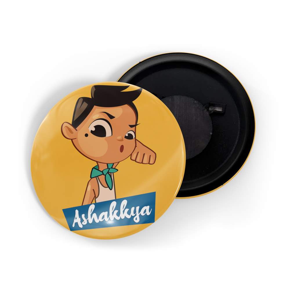 dhcrafts Fridge Magnet Yellow Marathi slags / Language / words / sentence Ashakkya D1 Glossy Finish Design Pack of 1