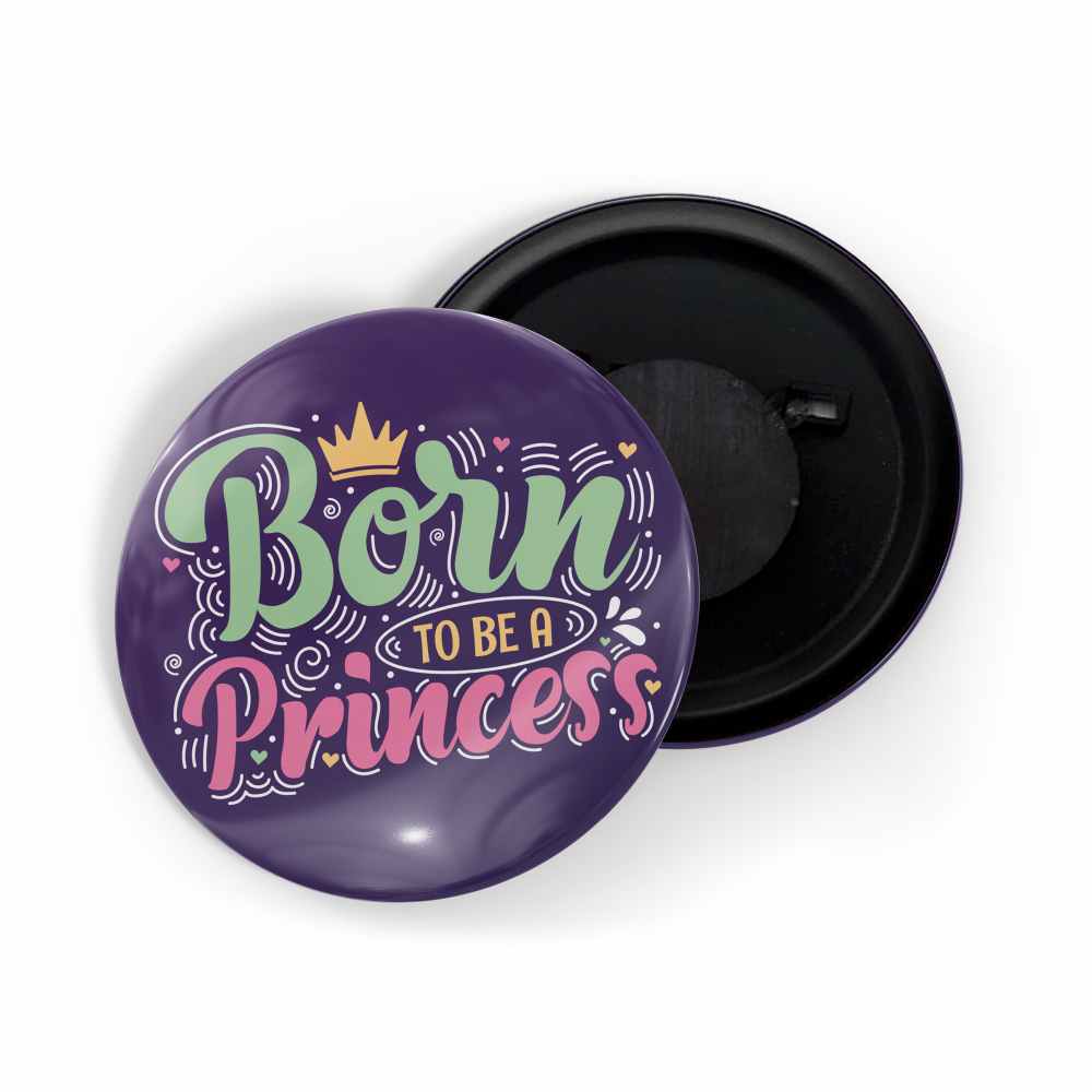 dhcrafts Fridge Magnet Purple Girl Power Born To Be Princess Glossy Finish Design Pack of 1
