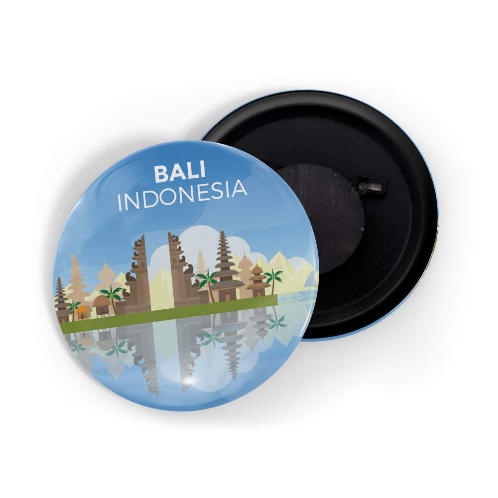 dhcrafts Fridge Magnet Blue Color Places Bali Indonesia Asia Glossy Finish Design Pack of 1