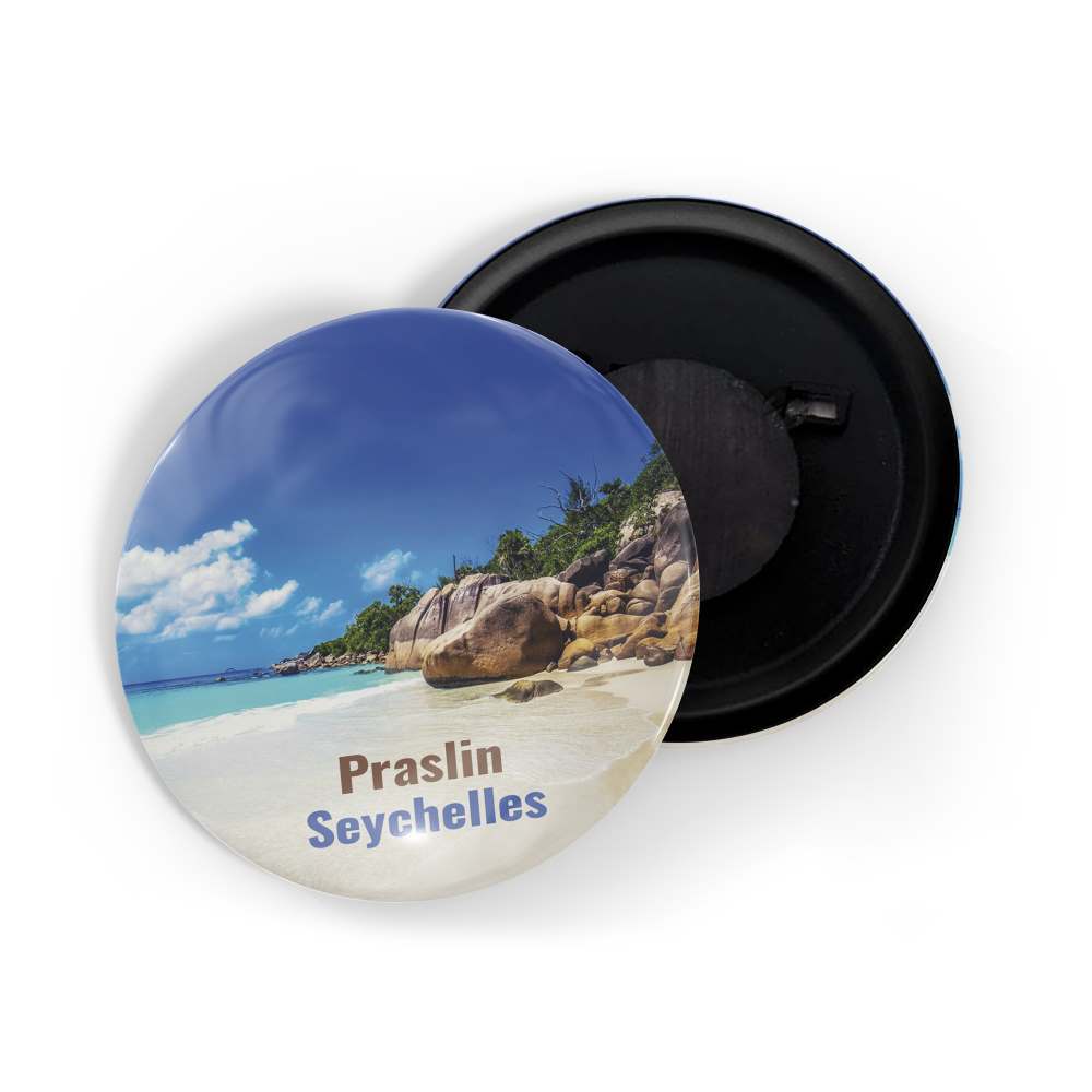 dhcrafts Fridge Magnet Multicolor Famous Tourist Place Praslin Seychelles Glossy Finish Design Pack of 1