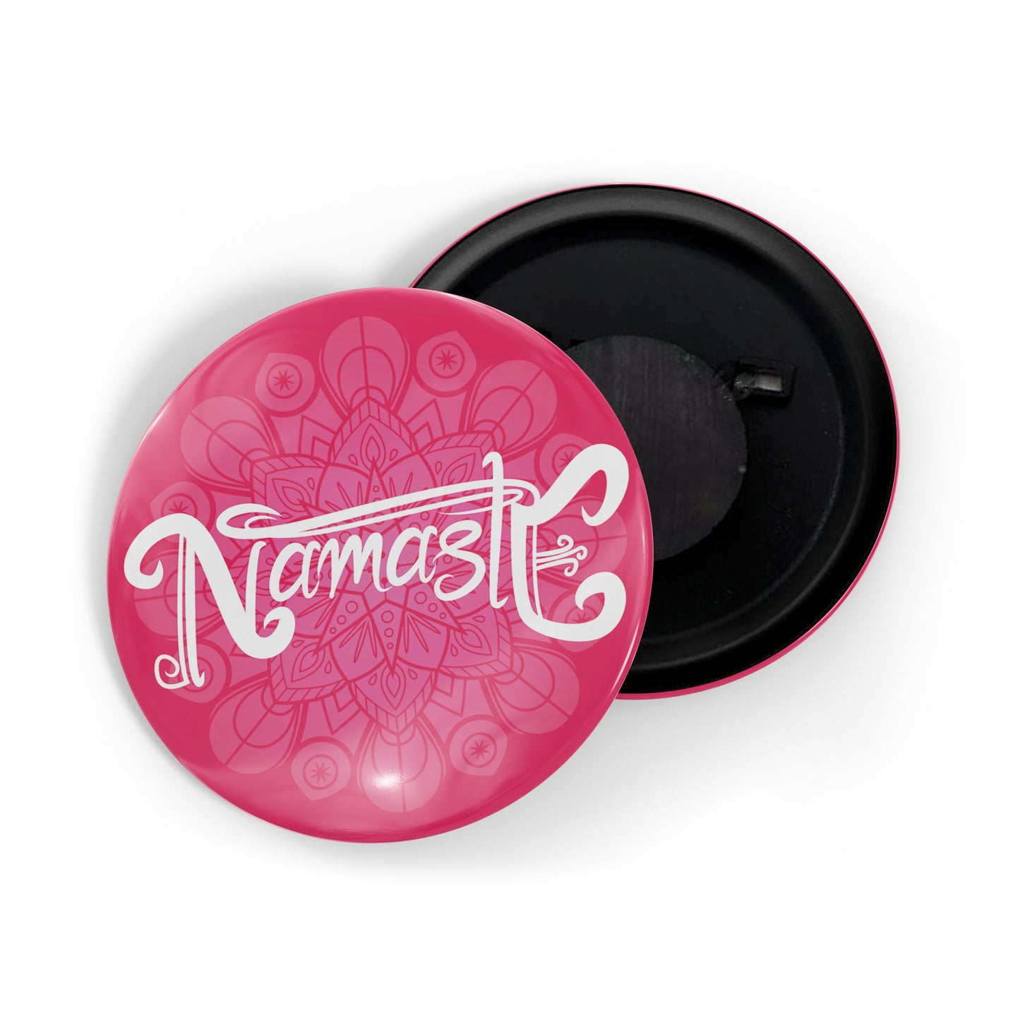 dhcrafts Fridge Magnet Multicolor Namaste Glossy Finish Design Pack of 1 (58mm)