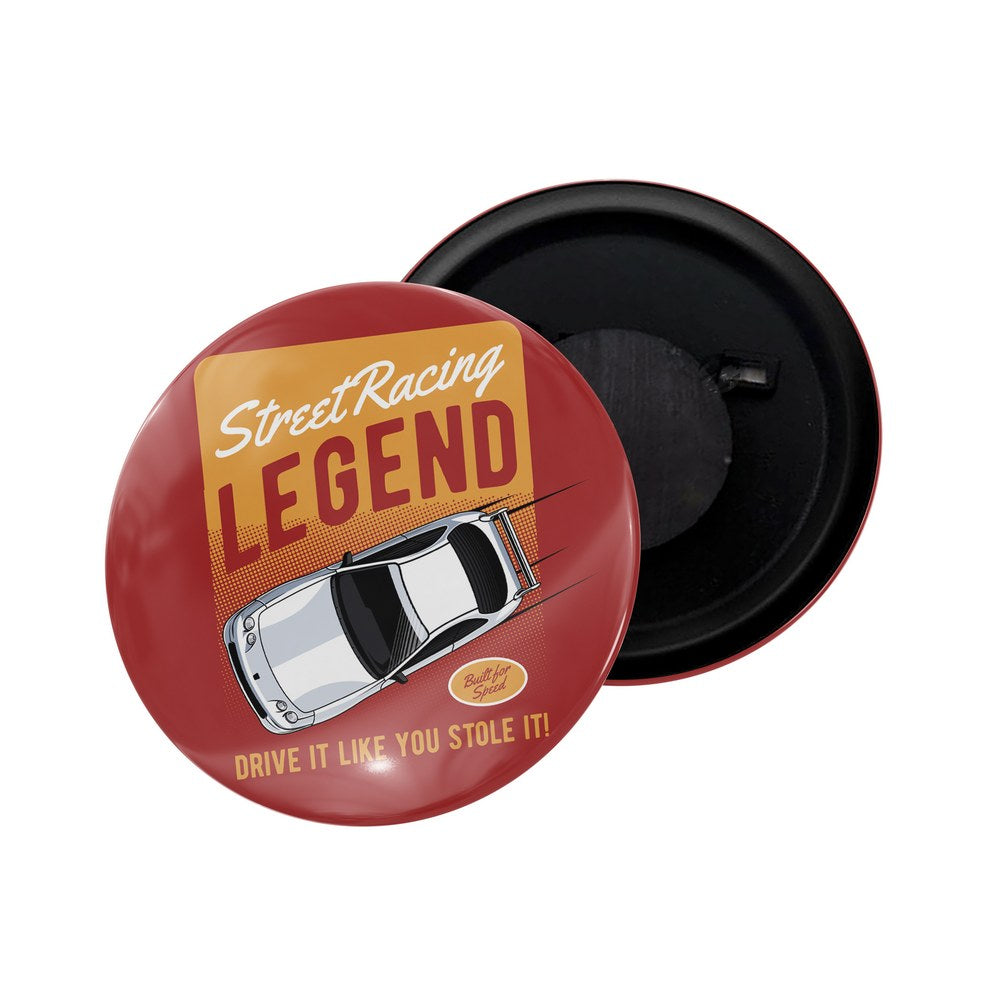 dhcrafts Fridge Magnet Red Classic legend Vitnage Car Automobile D47 Glossy Finish Design Pack of 1 (58mm)