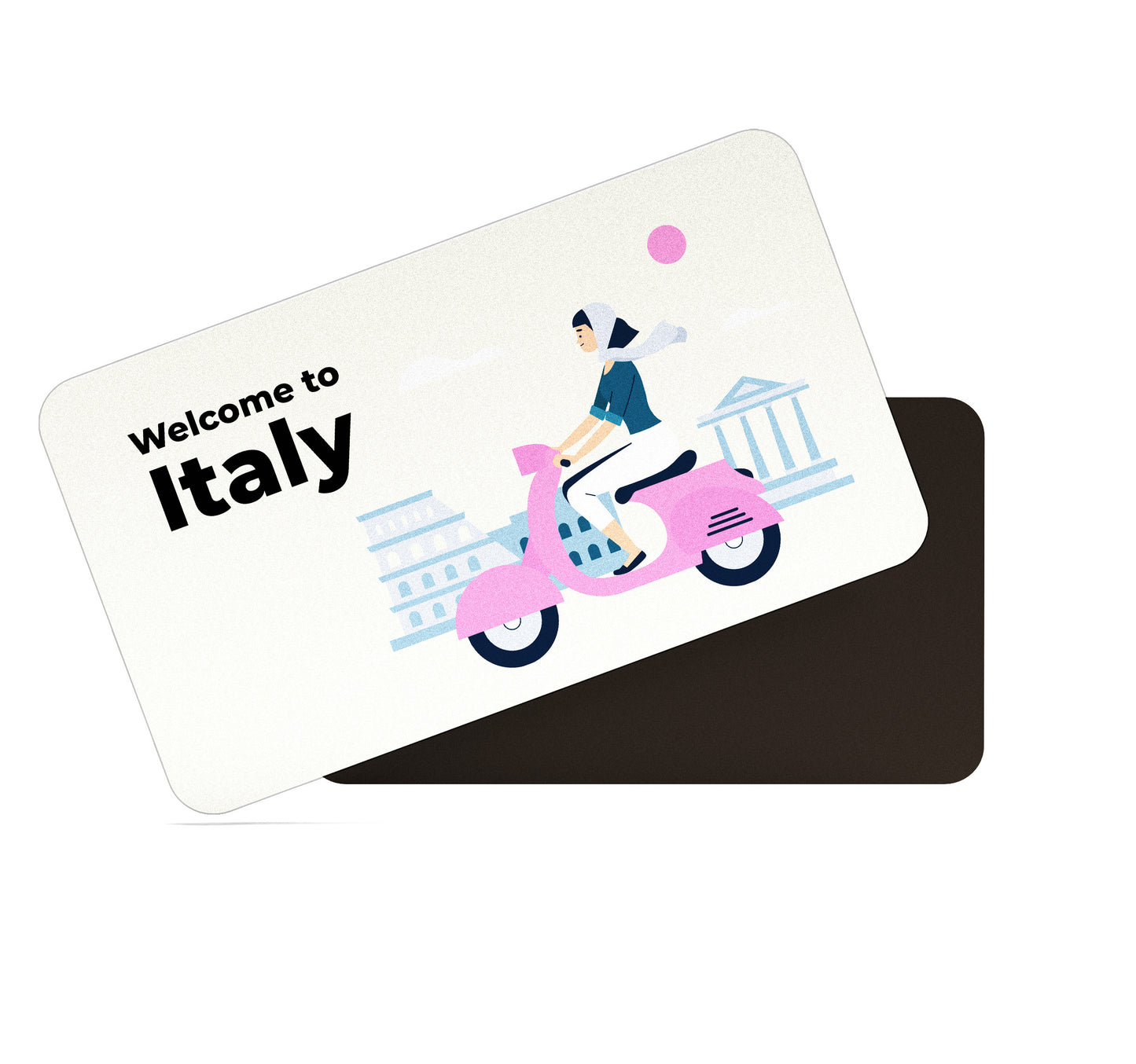 dhcrafts Rectangular Fridge Magnet Multicolor Italy D2 Design Pack of 1 (8.6cm x 5.4cm)
