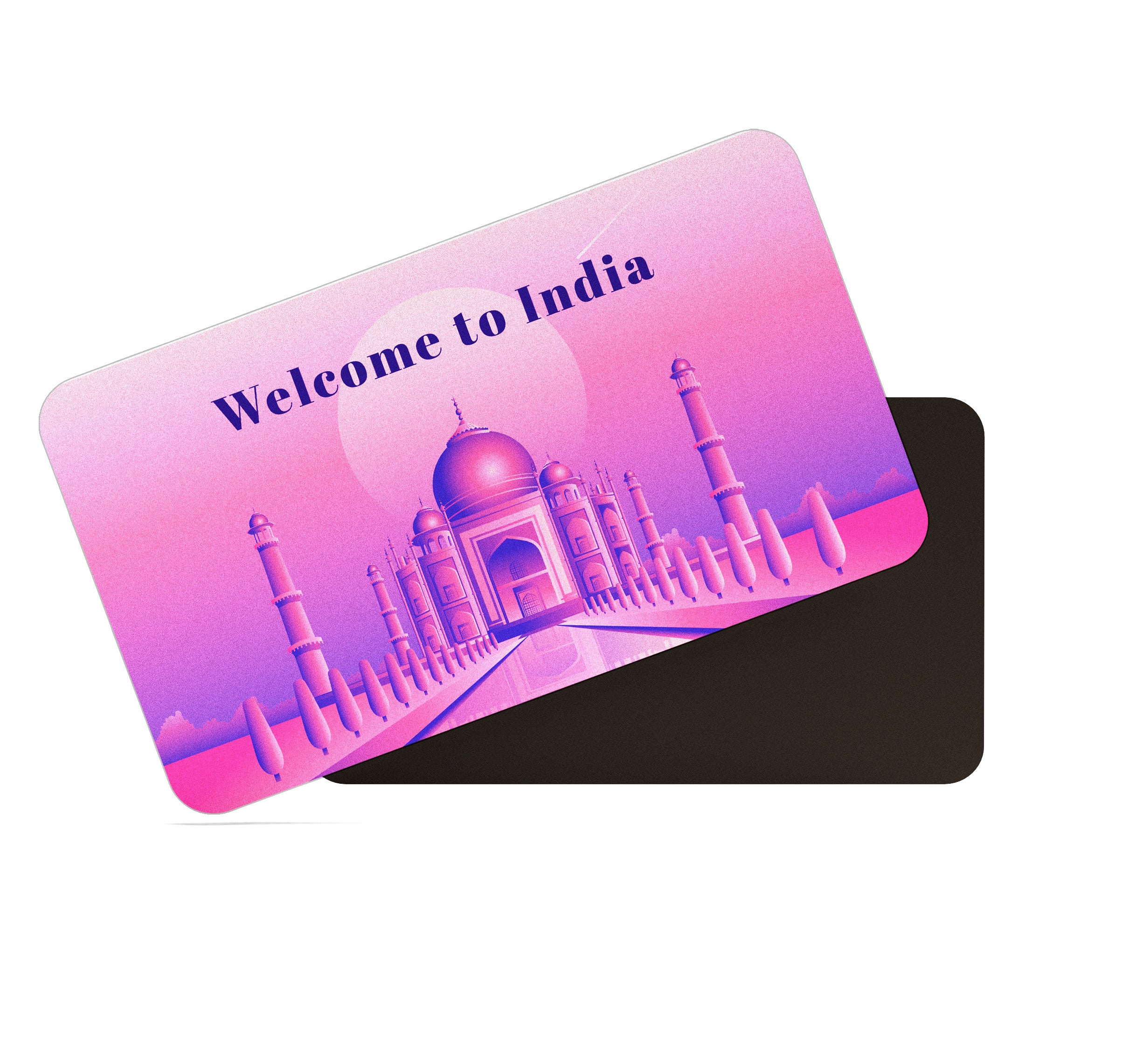 dhcrafts Rectangular Fridge Magnet Purple India D2 Design Pack of 1 (8.6cm x 5.4cm)