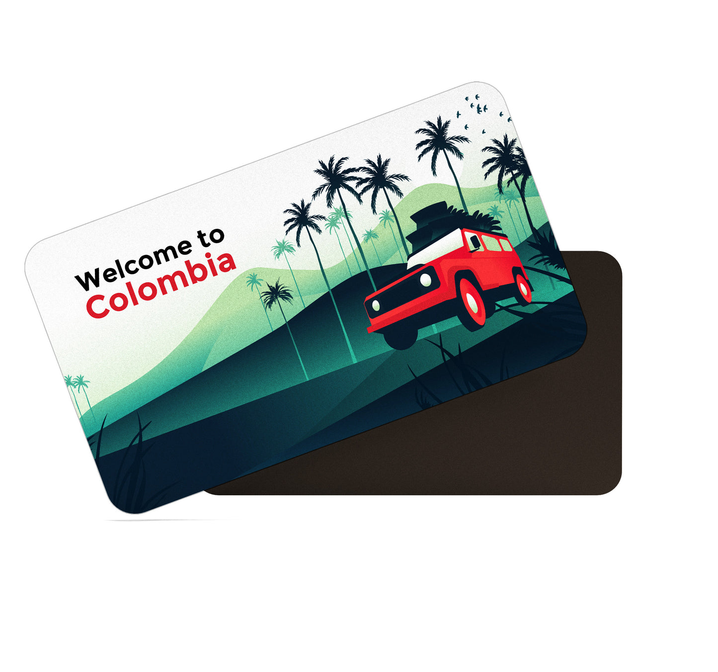 dhcrafts Rectangular Fridge Magnet Multicolor Colombia D1 Design Pack of 1 (8.6cm x 5.4cm)