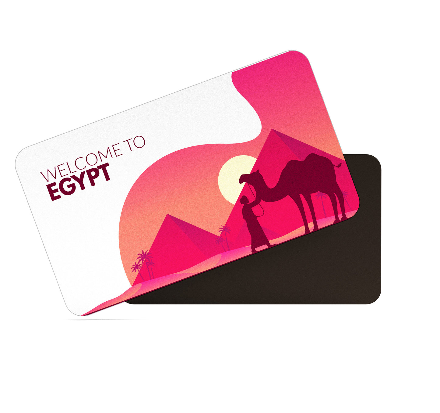 dhcrafts Rectangular Fridge Magnet Pink Egypt D2 Design Pack of 1 (8.6cm x 5.4cm)