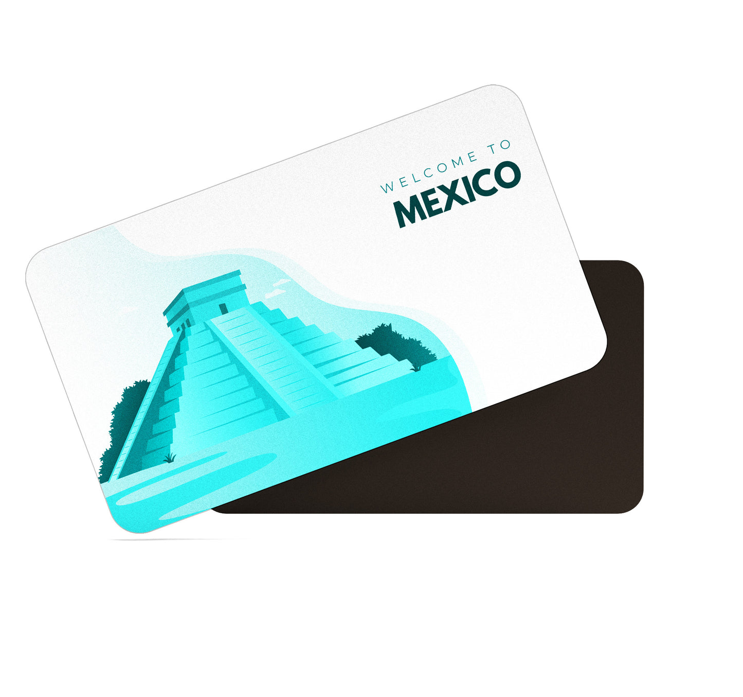 dhcrafts Rectangular Fridge Magnet Blue Mexico D2 Design Pack of 1 (8.6cm x 5.4cm)