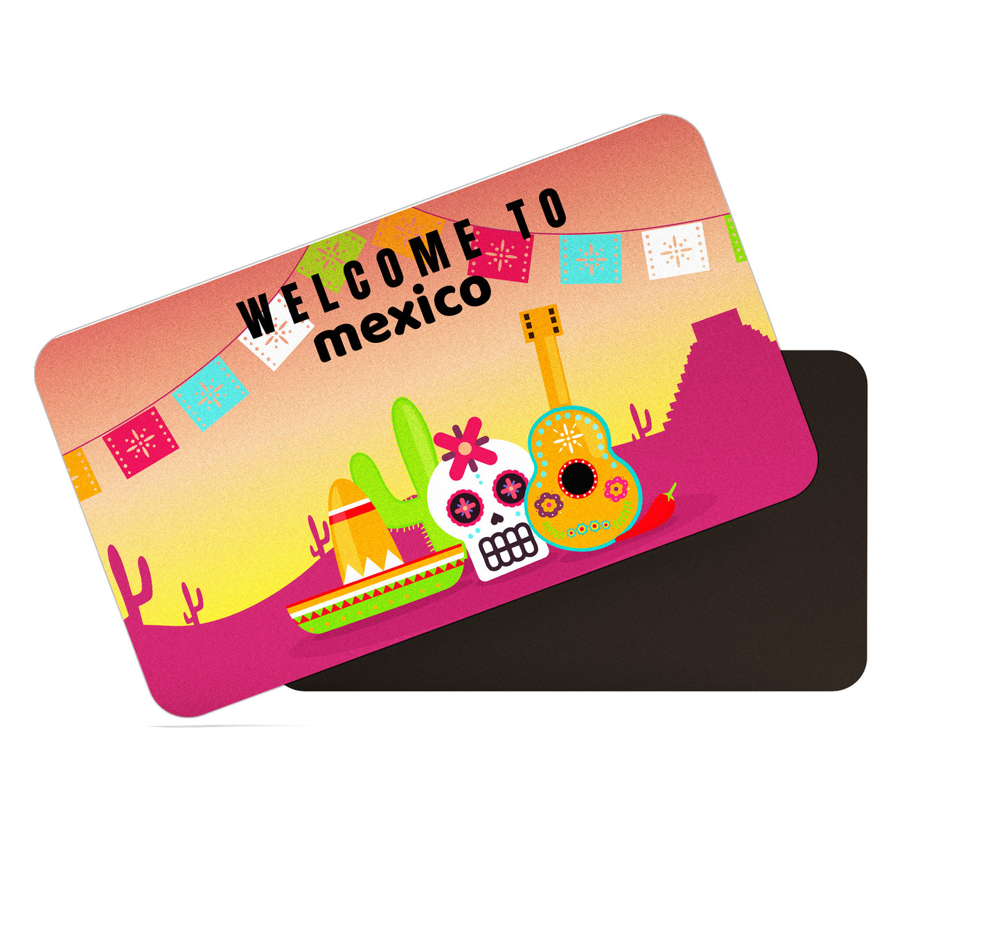 dhcrafts Rectangular Fridge Magnet Multicolor Mexico D3 Design Pack of 1 (8.6cm x 5.4cm)