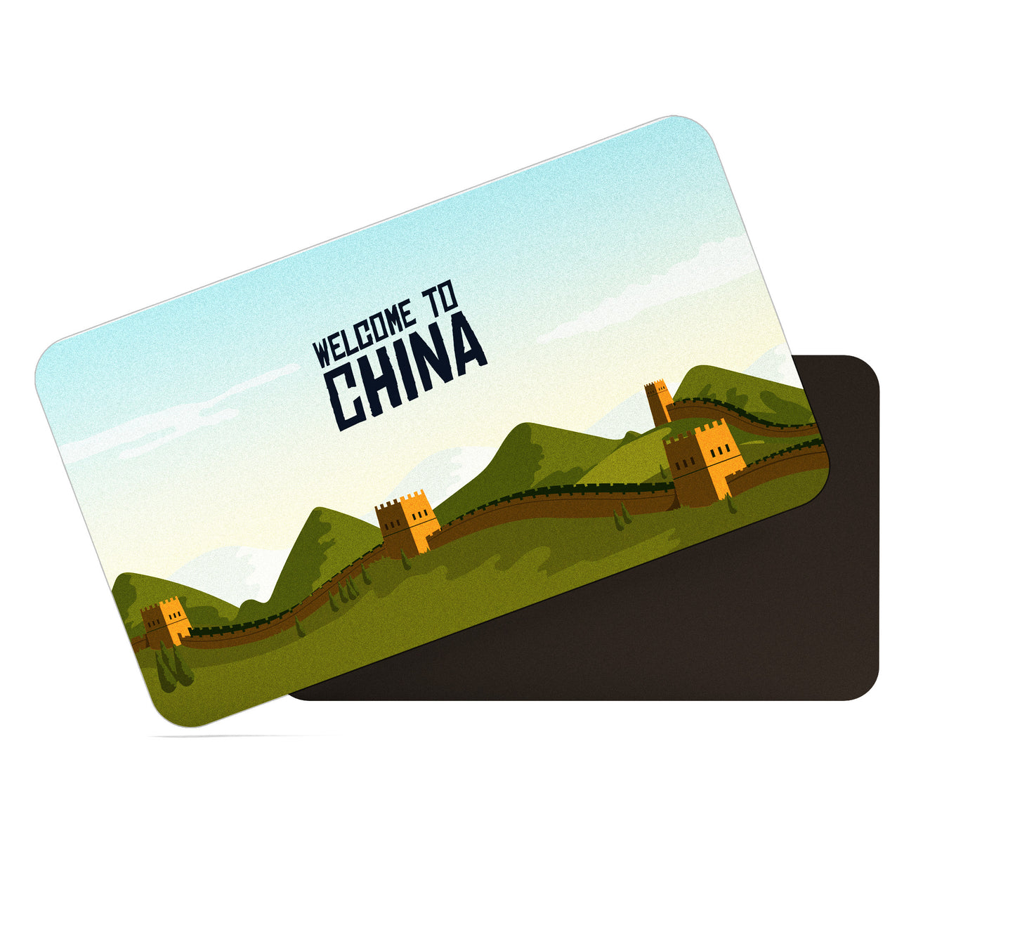 dhcrafts Rectangular Fridge Magnet Multicolor China Design Pack of 1 (8.6cm x 5.4cm)