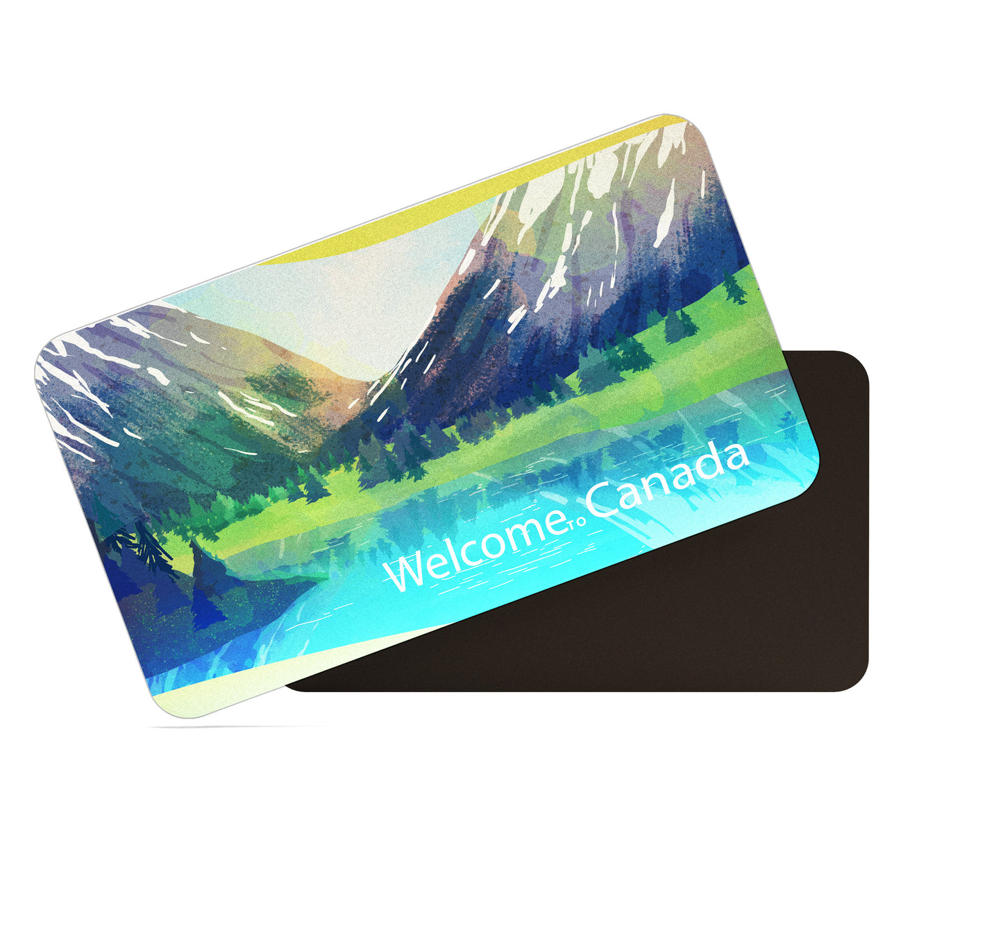 dhcrafts Rectangular Fridge Magnet Multicolor Canada Design Pack of 1 (8.6cm x 5.4cm)