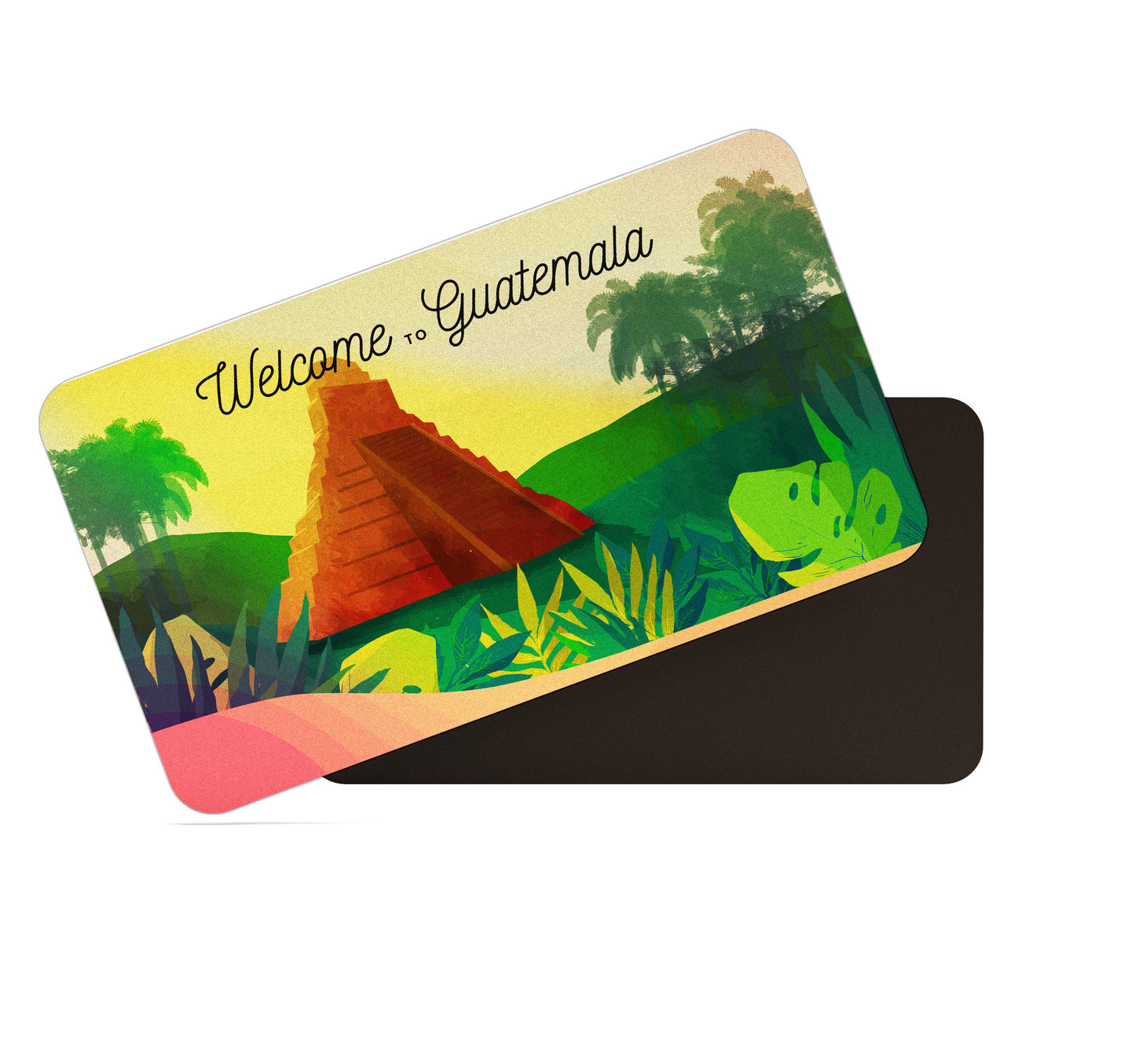 dhcrafts Rectangular Fridge Magnet Multicolor Guatemala Design Pack of 1 (8.6cm x 5.4cm)