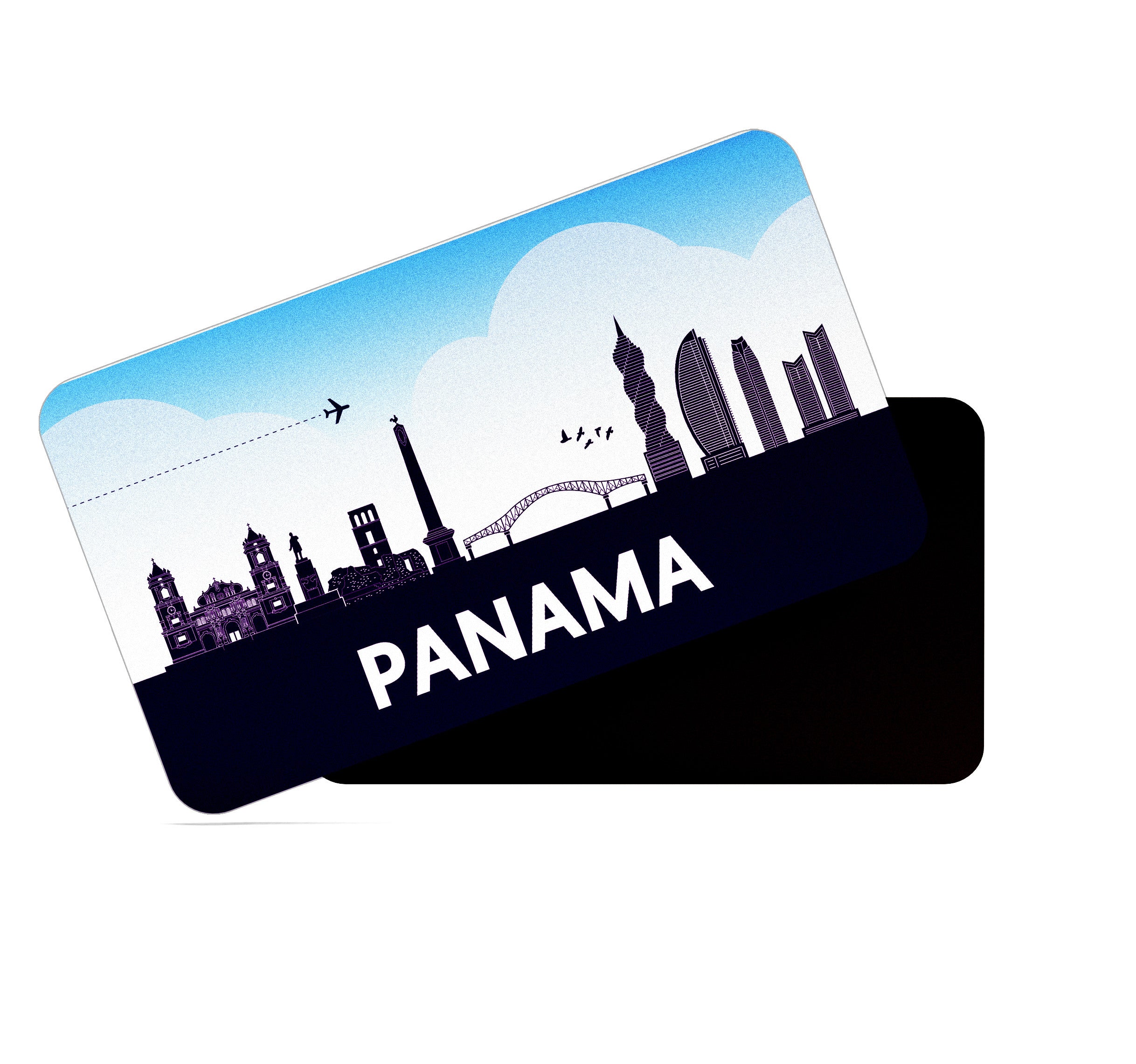 dhcrafts Rectangular Fridge Magnet Purple Panama Design Pack of 1 (8.6cm x 5.4cm)