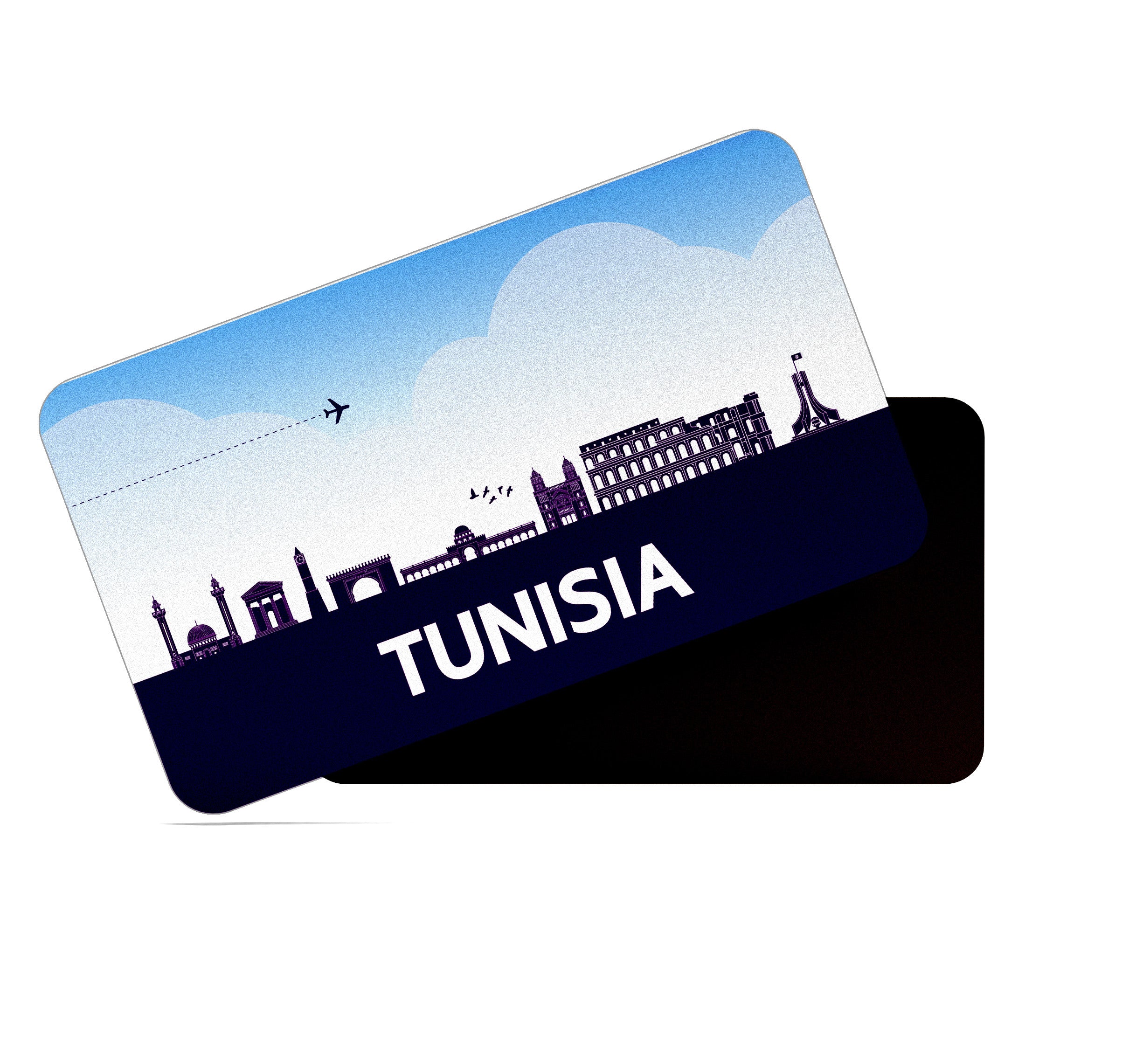 dhcrafts Rectangular Fridge Magnet Purple Tunisia Design Pack of 1 (8.6cm x 5.4cm)
