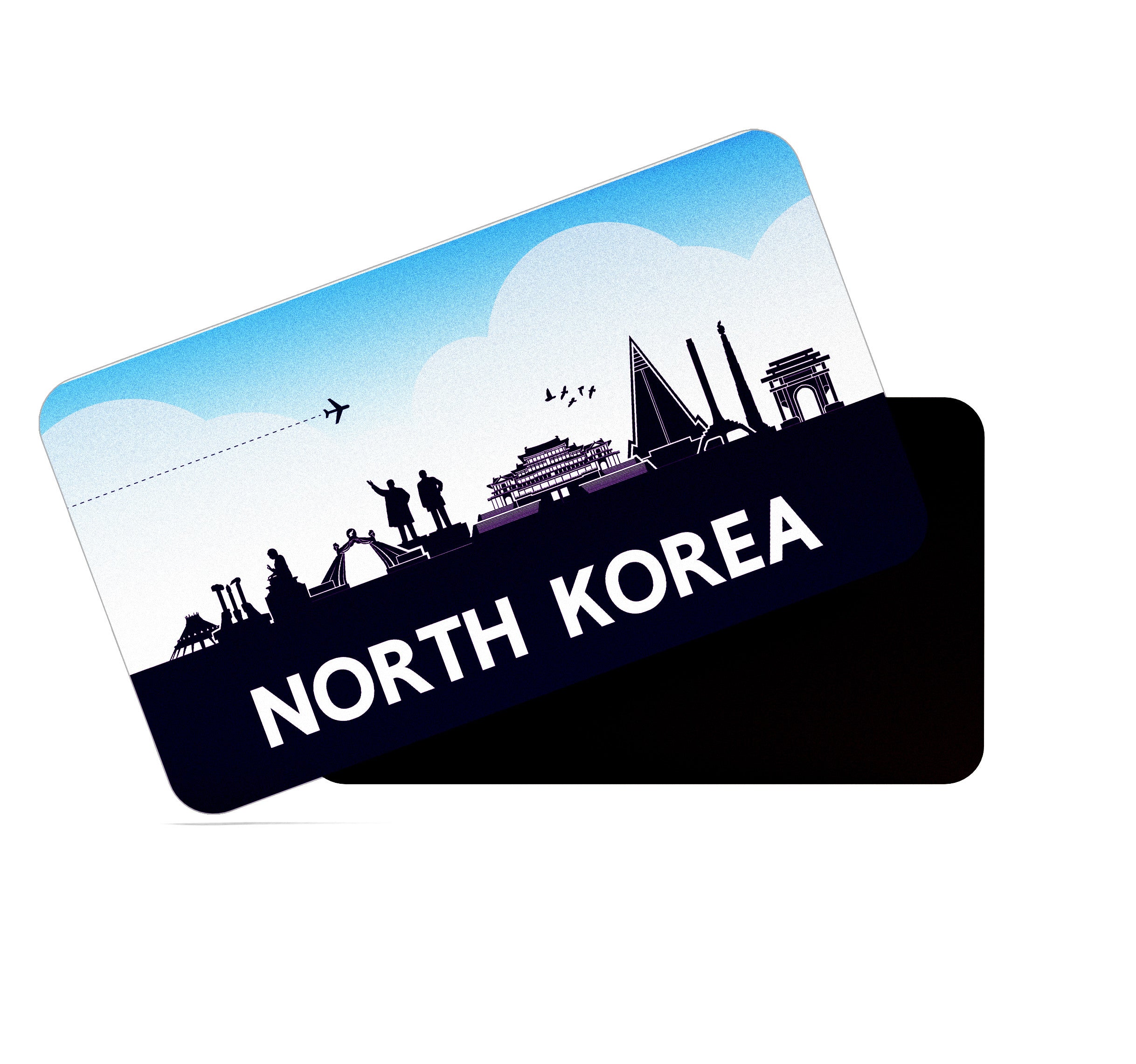 dhcrafts Rectangular Fridge Magnet Purple North Korea Design Pack of 1 (8.6cm x 5.4cm)